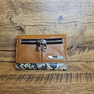 Kenneth Cole Reaction Snake pattern wallet card hold change purse